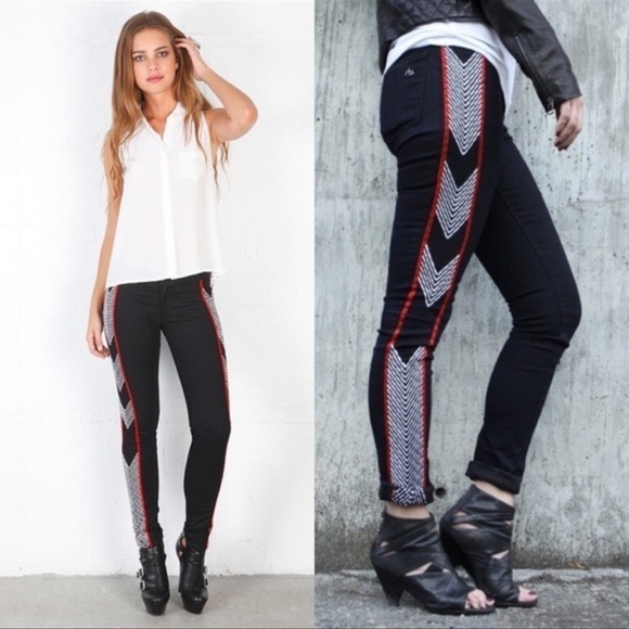 Rag & Bone Embroidered Raja Denim Jeans Size 26 - Picture 9 of 10